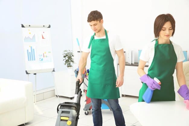 Büroreinigung im Kanton Genève - zweites Artikelbild mit Fokus auf Reinigungssituation vor Ort