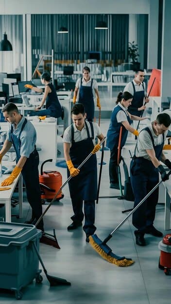 Büroreinigung im Kanton Ticino - zweites Artikelbild mit Fokus auf Reinigungssituation vor Ort