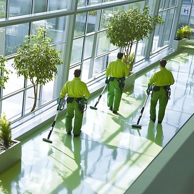 Büroreinigung im Kanton Valais - zweites Artikelbild mit Fokus auf Reinigungssituation vor Ort