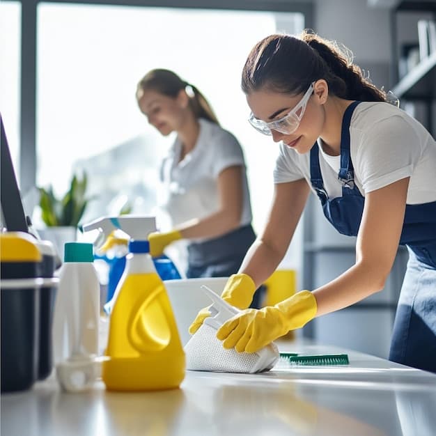 Büroreinigung in Bülach - zweites Artikelbild mit Fokus auf Reinigungssituation vor Ort