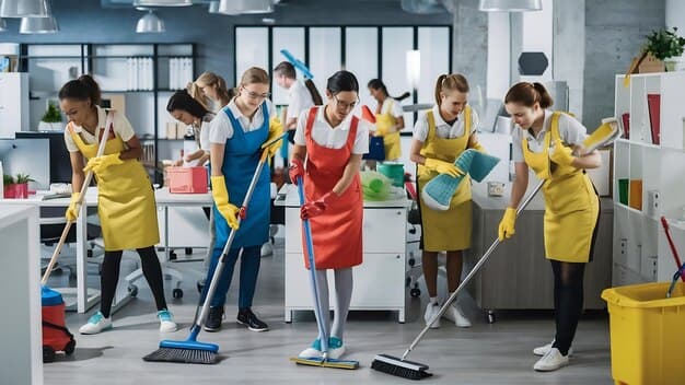Büroreinigung im Kanton Zürich - zweites Artikelbild mit Fokus auf Reinigungssituation vor Ort
