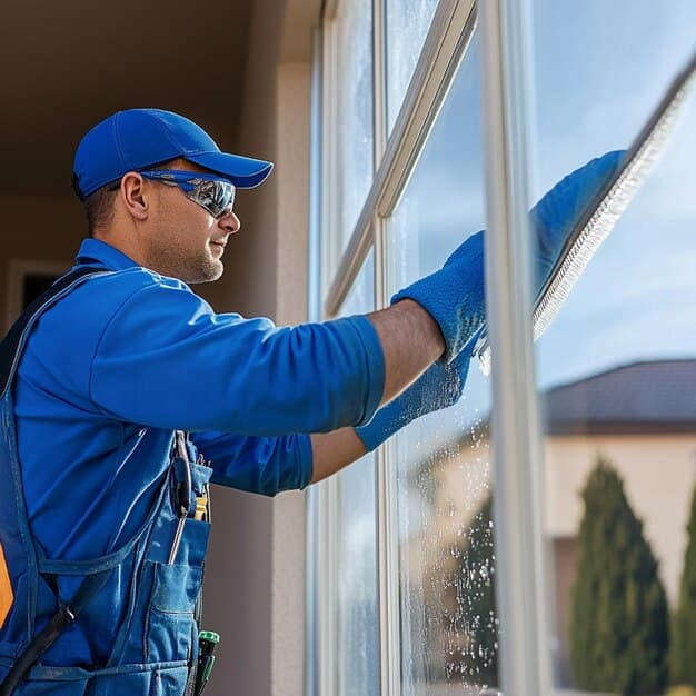 Fensterreinigung im Kanton St. Gallen - zweites Artikelbild mit Fokus auf Reinigungssituation vor Ort