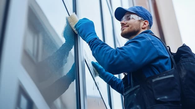Fensterreinigung in Rorschach - zweites Artikelbild mit Fokus auf Reinigungssituation vor Ort