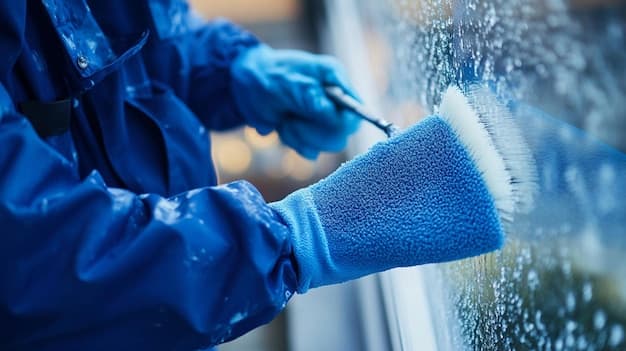 Fensterreinigung in Nyon - zweites Artikelbild mit Fokus auf Reinigungssituation vor Ort