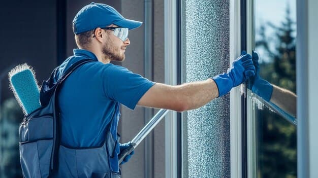 Fensterreinigung im Kanton Zürich - zweites Artikelbild mit Fokus auf Reinigungssituation vor Ort
