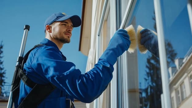 Fensterreinigung in Winterthur - zweites Artikelbild mit Fokus auf Reinigungssituation vor Ort