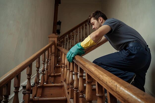 Treppenreinigung im Kanton Neuchâtel - zweites Artikelbild mit Fokus auf Reinigungssituation vor Ort