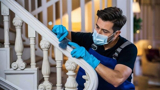 Treppenreinigung in Mendrisio - zweites Artikelbild mit Fokus auf Reinigungssituation vor Ort